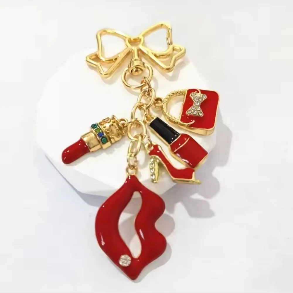Red and Gold Key & Card Holder